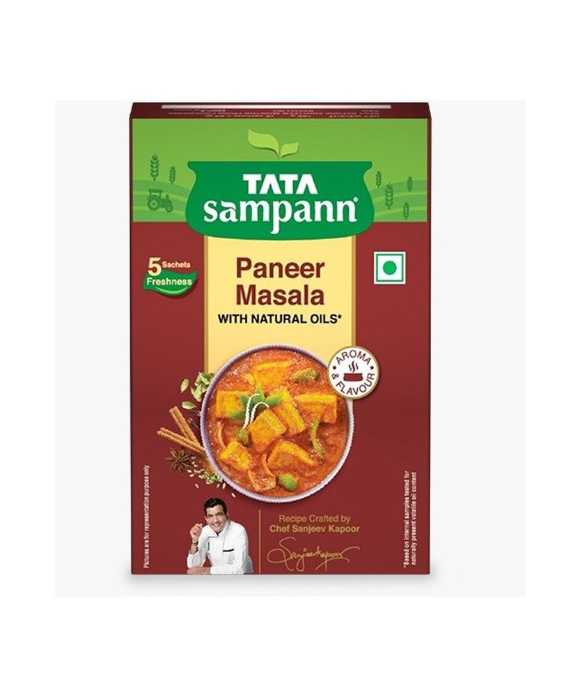 Tata Sampann Palak Paneer Masala, Packaging Size: 100 g, Packaging Type: Box (5 sachets)