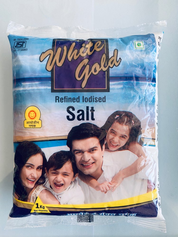 White Gold Iodised Salt, Packaging Type: Pouch, Packaging Size: 1kg