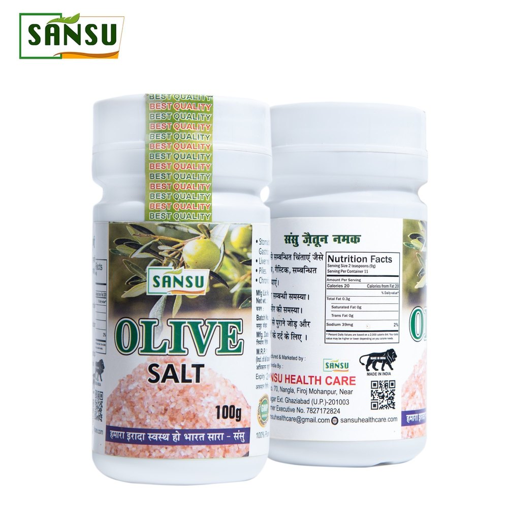 Green Olive Salt, Packaging Size: 100G