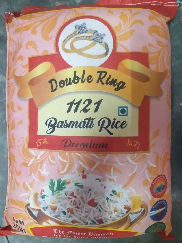Double Ring White Basmati Rice Premium, Packaging Size: 25 Kg