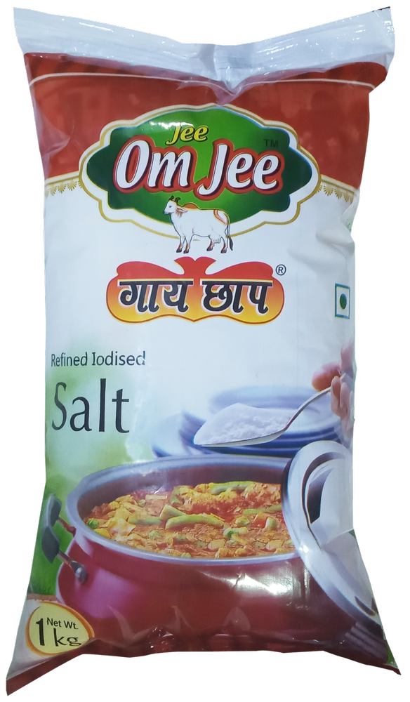 Common OmJee White Salt 1KG, Grade Standard: Super Fine, Packaging Type: Pouch