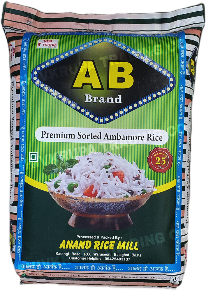 25kg Premium Sorted Ambamore Rice, Sack Bag