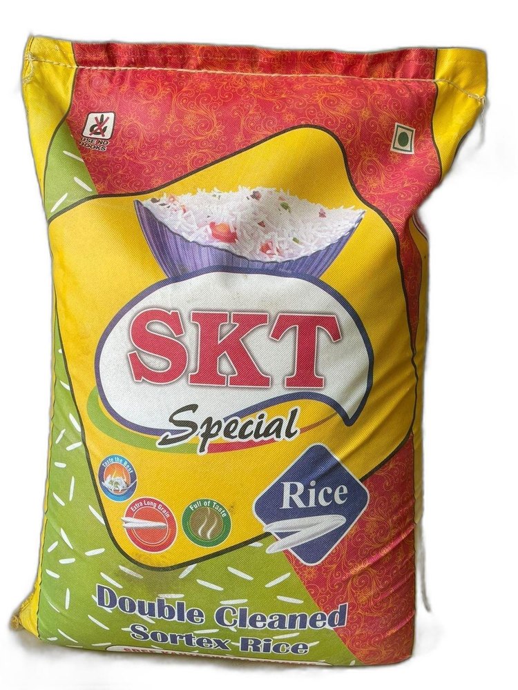 White SKT Double Cleaned Sortex Rice, Bag