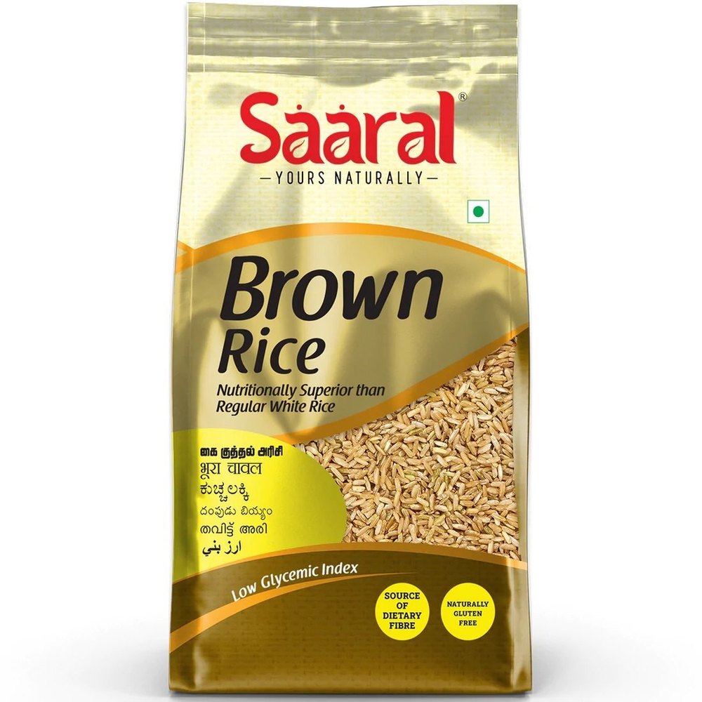 Indian 500g Saaral Fully Polished Natural Brown Rice, Gluten Free