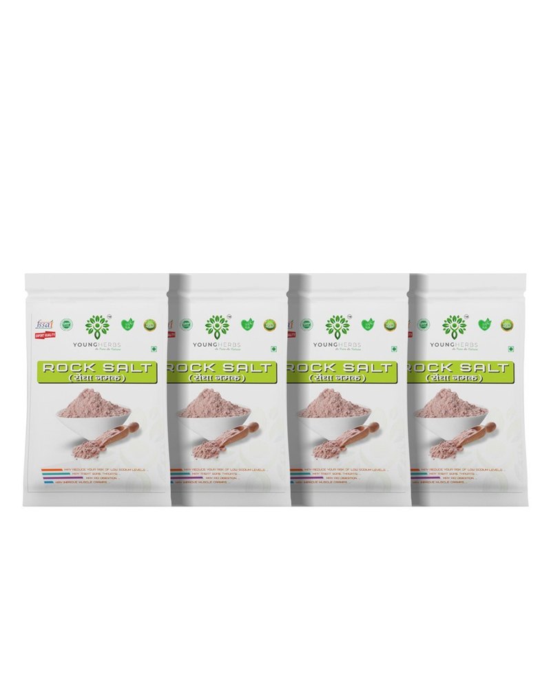 Young Herbs Pink 4 Pack Rock Salt, 200gm Each, Packaging Type: Packet