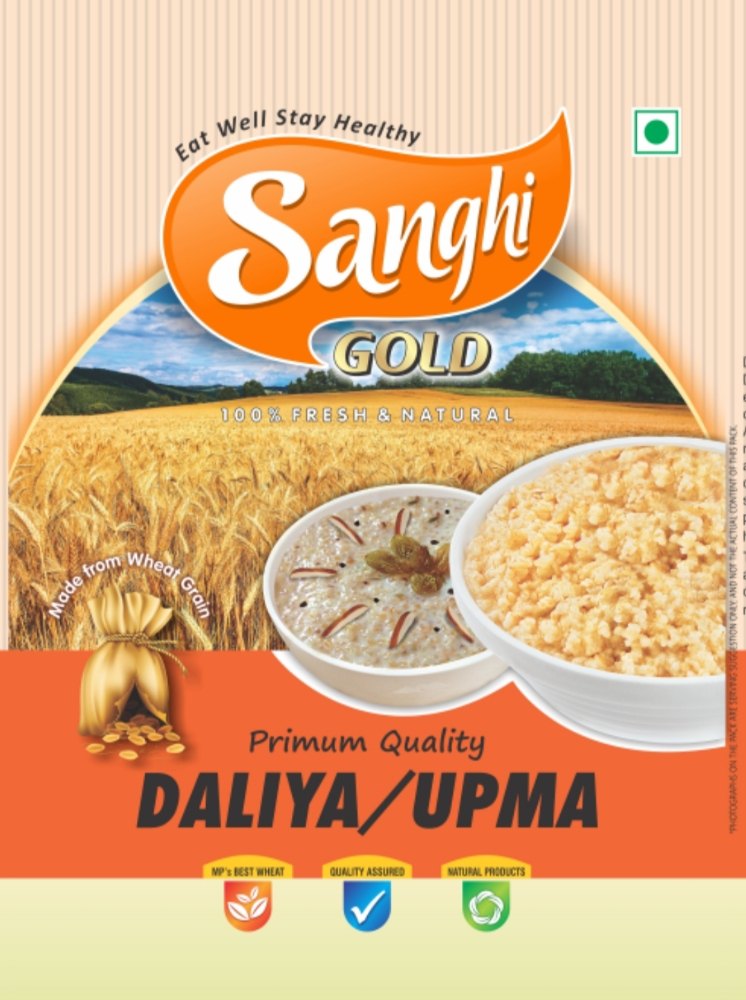 Yellow Brown 1 Kg Sanghi Gold Wheat Dalia, High in Protein
