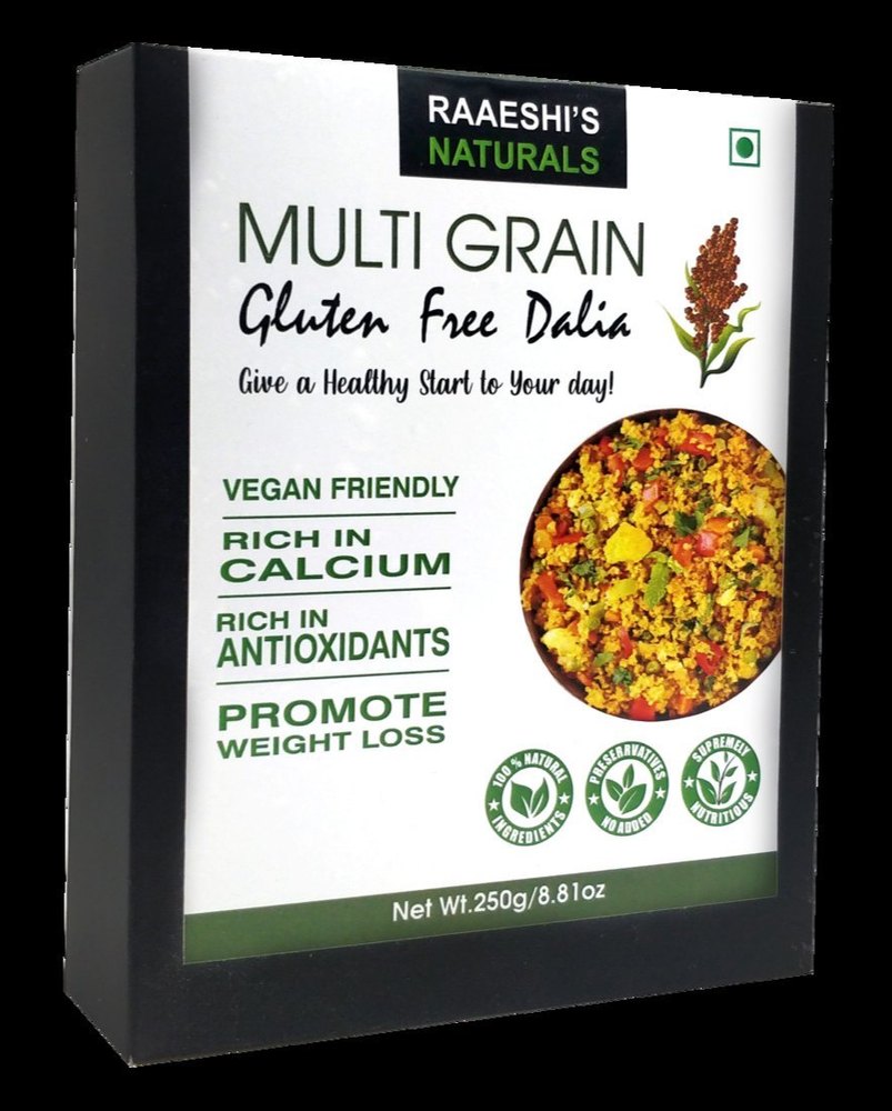 Raaeshi\'s Naturals Indian Multi Grain Gluten Free Dalia, 250g, Packaging Type: Box