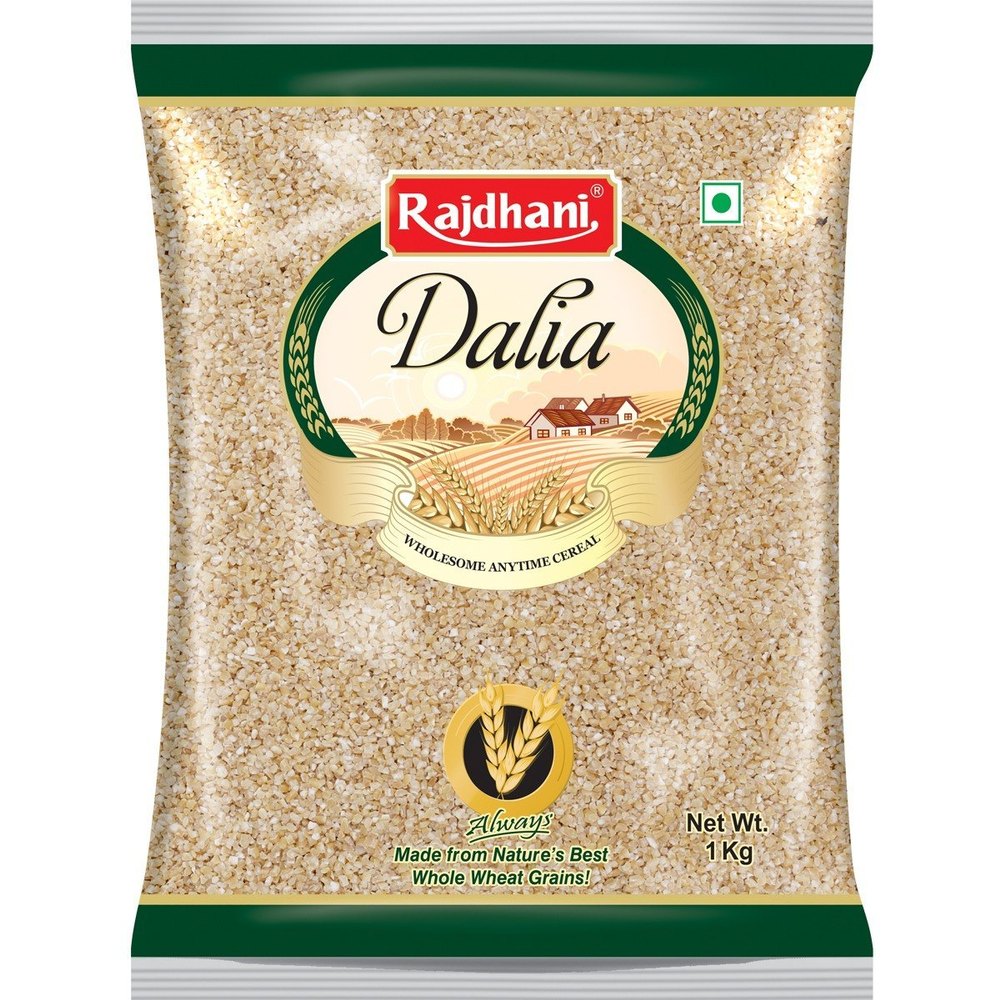 Brown 1 Kg Rajdhani Wheat Dalia, High in Protein