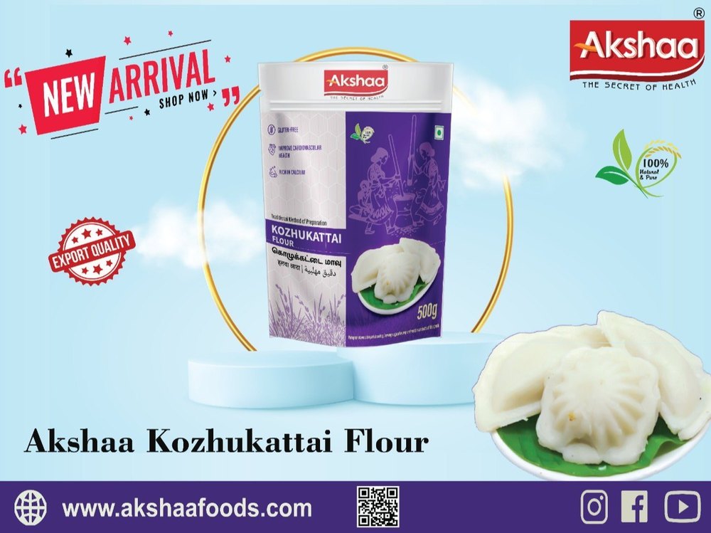 AKSHAA Indian Kozhukattai Flour, Packaging Type: 500GM
