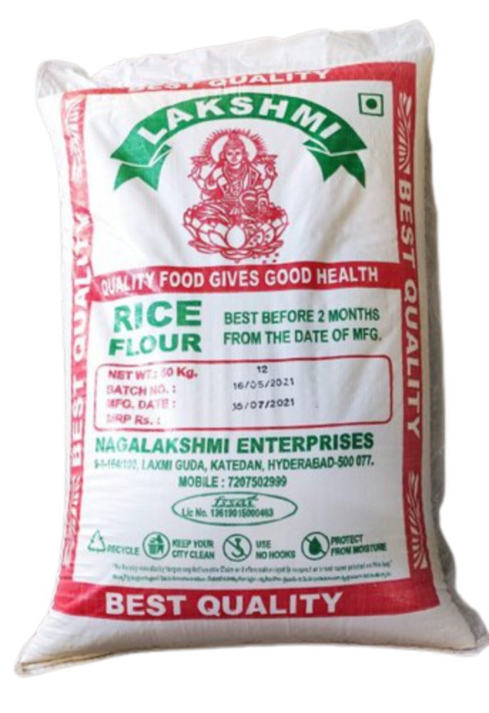Lakshmi Indian 50kg Rice Flour, Packaging Type: Hdpe Bag