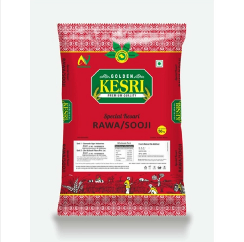 Wheat Golden Kesri Special Kesari Rawa Sooji, 50 kg, Packaging Type: Bag