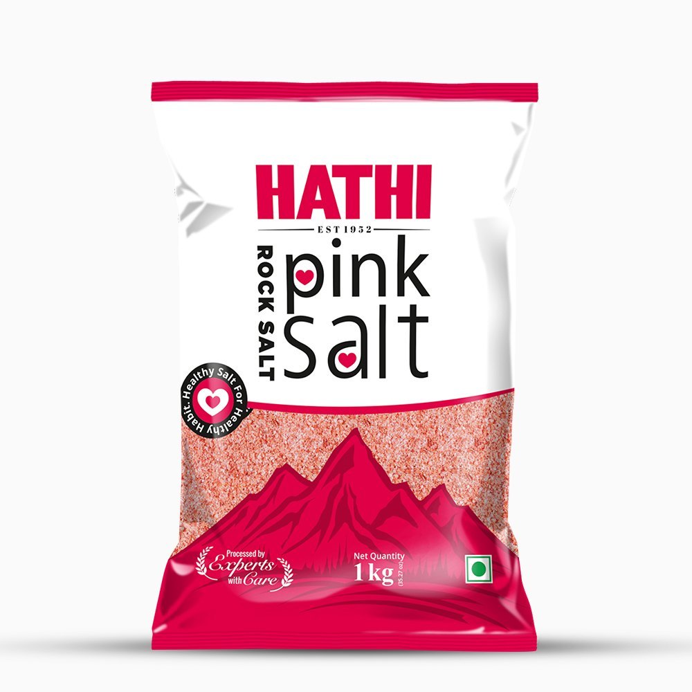 Crystal Hathi Himalayan Pink Salt Granules, Packaging Size: 1 Kg, Packaging Type: Pouch
