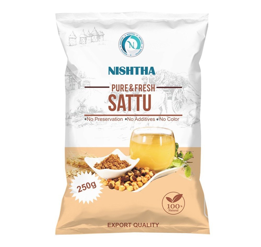 99% Gram Flour Nishtha Sattu Powder, 250 Gram, Packaging Type: Packet