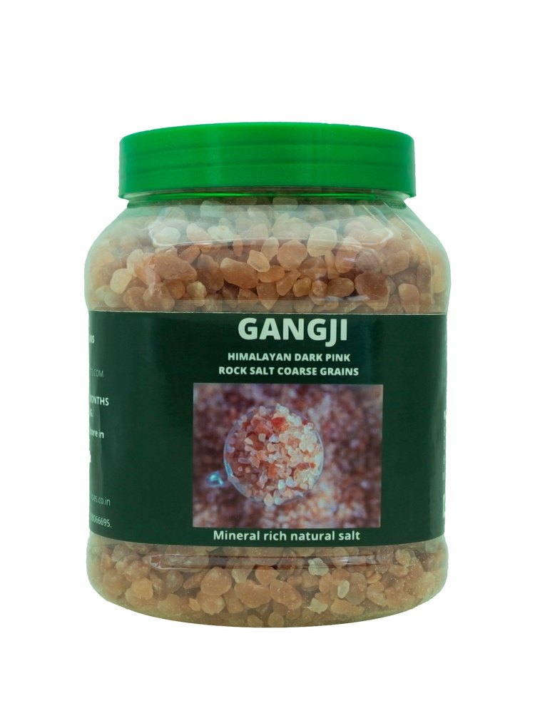 Himalayan Organic Sendha Namak Natural 1kg Dark Pink Rock Salt Crystals