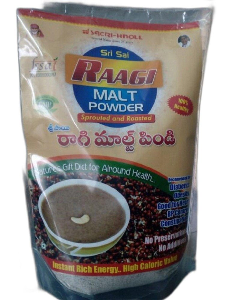 Indian Raagi Malt Powder, 500 G, Packaging Type: Packet