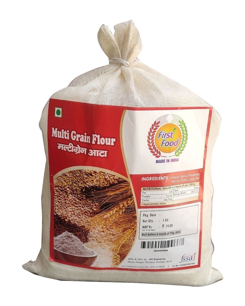 Indian 1 Kg First Food Multi Grain Aata, Packaging Type: Bag