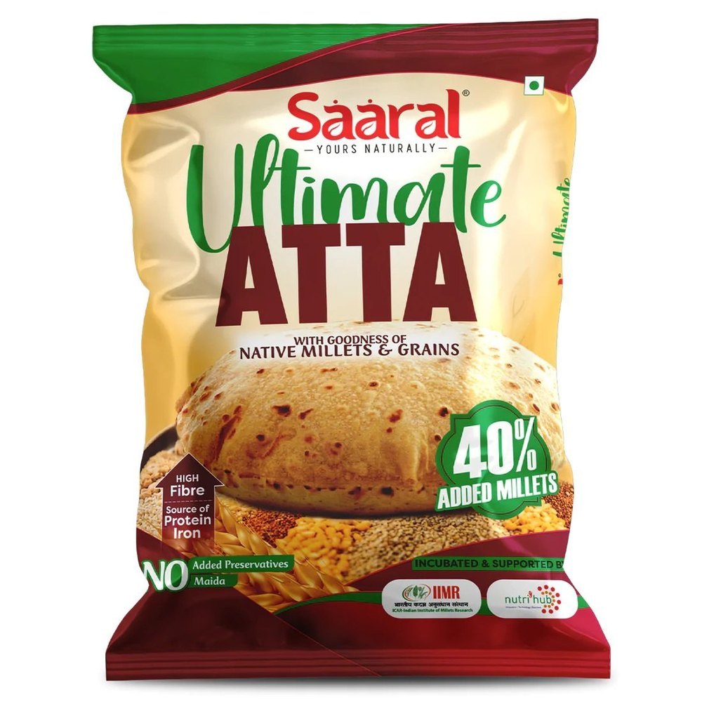 Indian Saaral Ultimate Atta (with Native Millets & Grains), Packaging Type: Packet, 12 Months