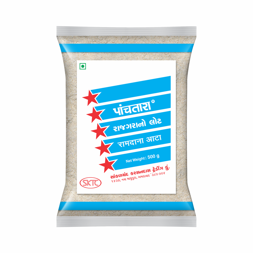 Indian Vegetarian 500G Panchtara Ramdana Atta, 4 Months, Packaging Type: Packet