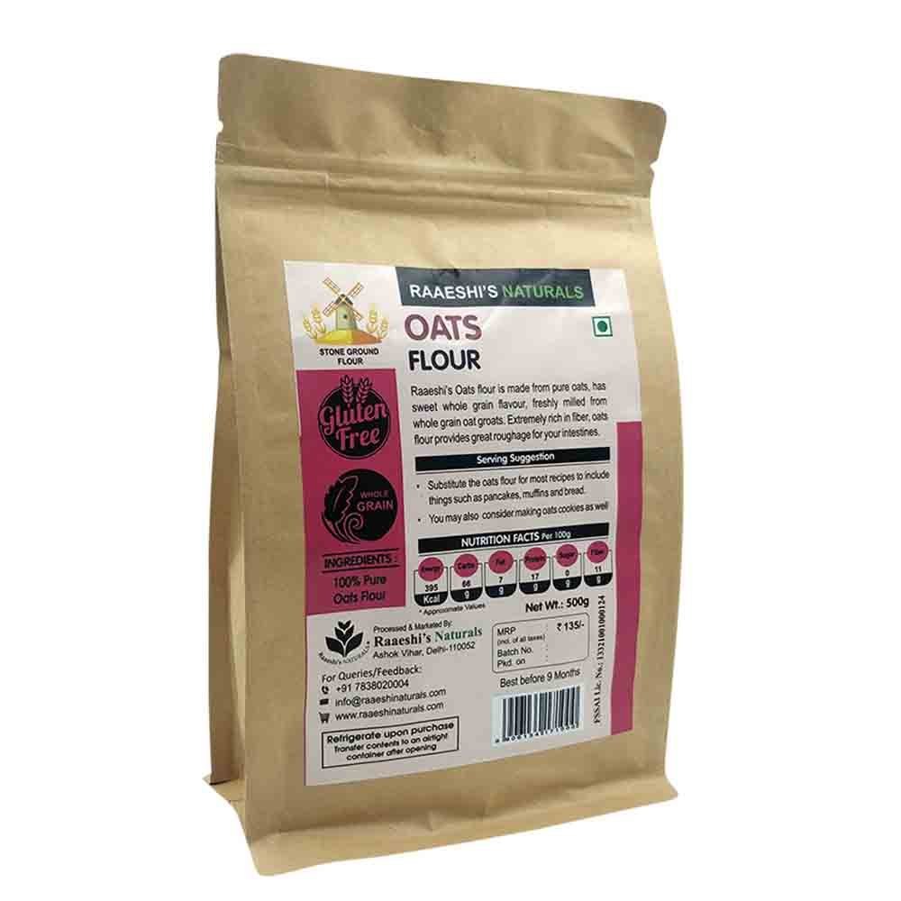 Raaeshi\'s Naturals Indian Gluten Free Oats Flour, 500g, Packaging Type: Packet
