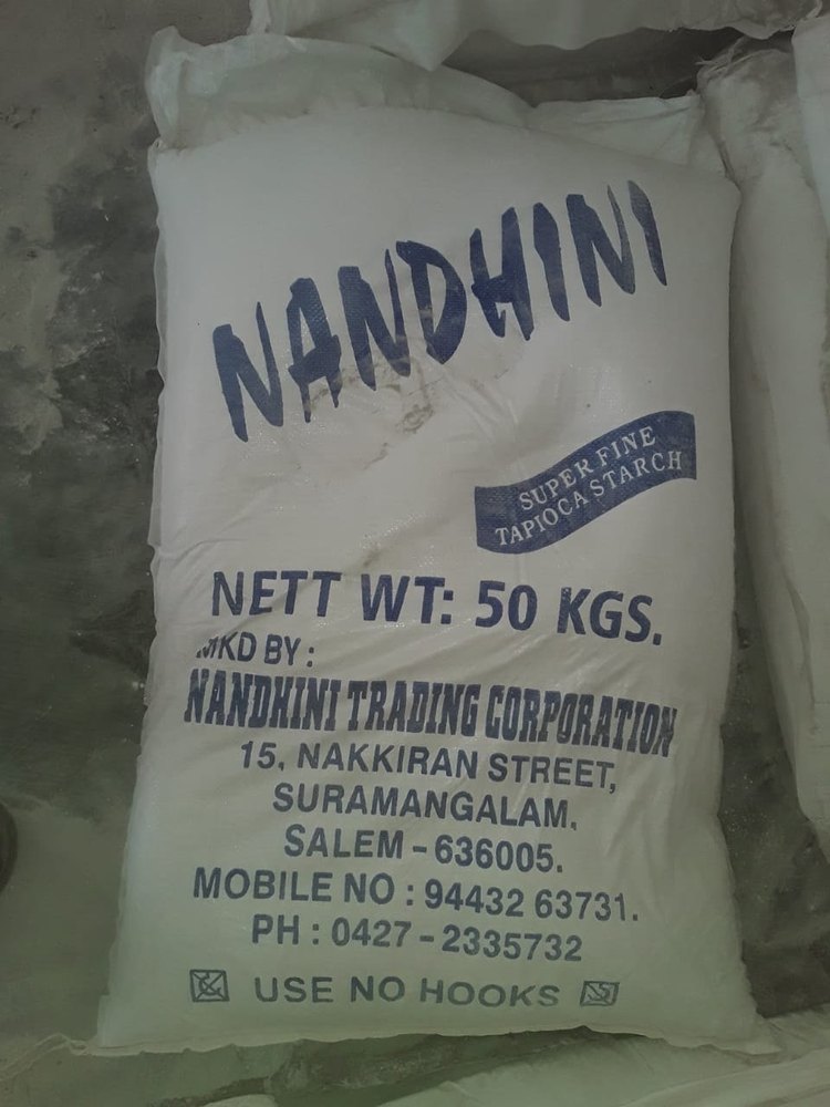 Indian Powder Tapioca Starch, For Industrial, Packaging Size: 50 kg