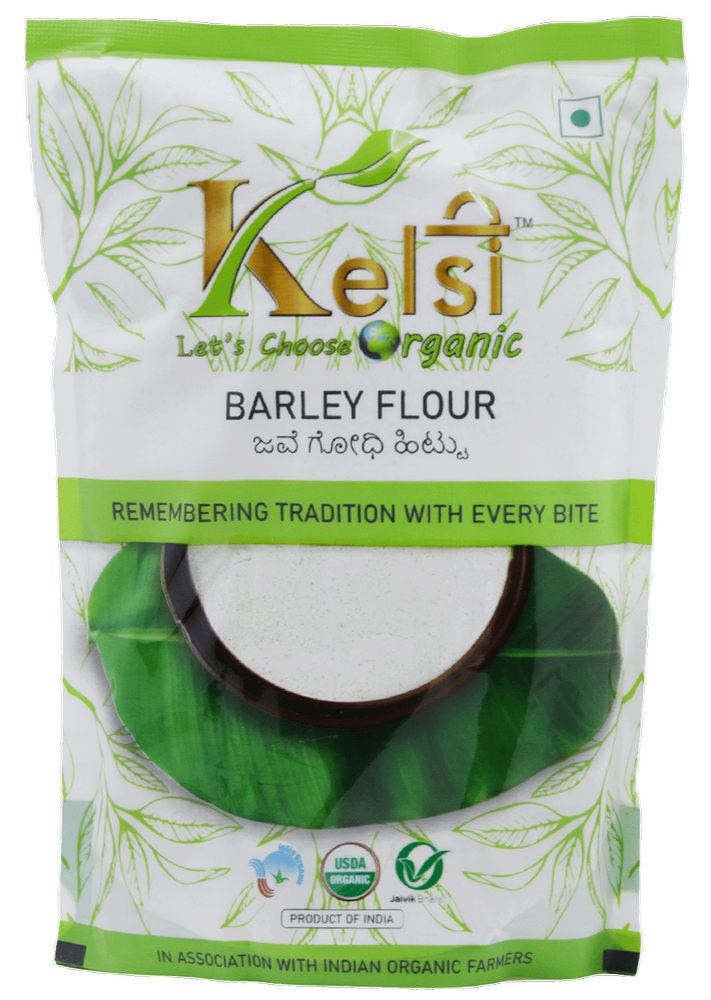 Kelsi Organic Barley Flour, 500g, Packaging Type: Packet