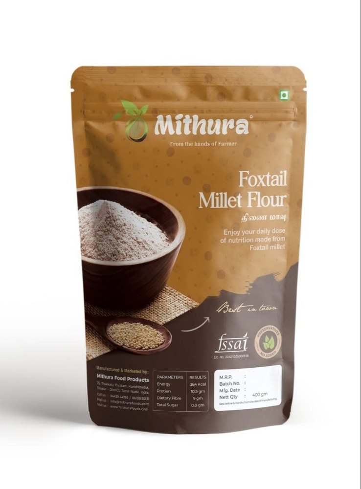 White 400g Mithura Foxtail Millet Flour, Organic