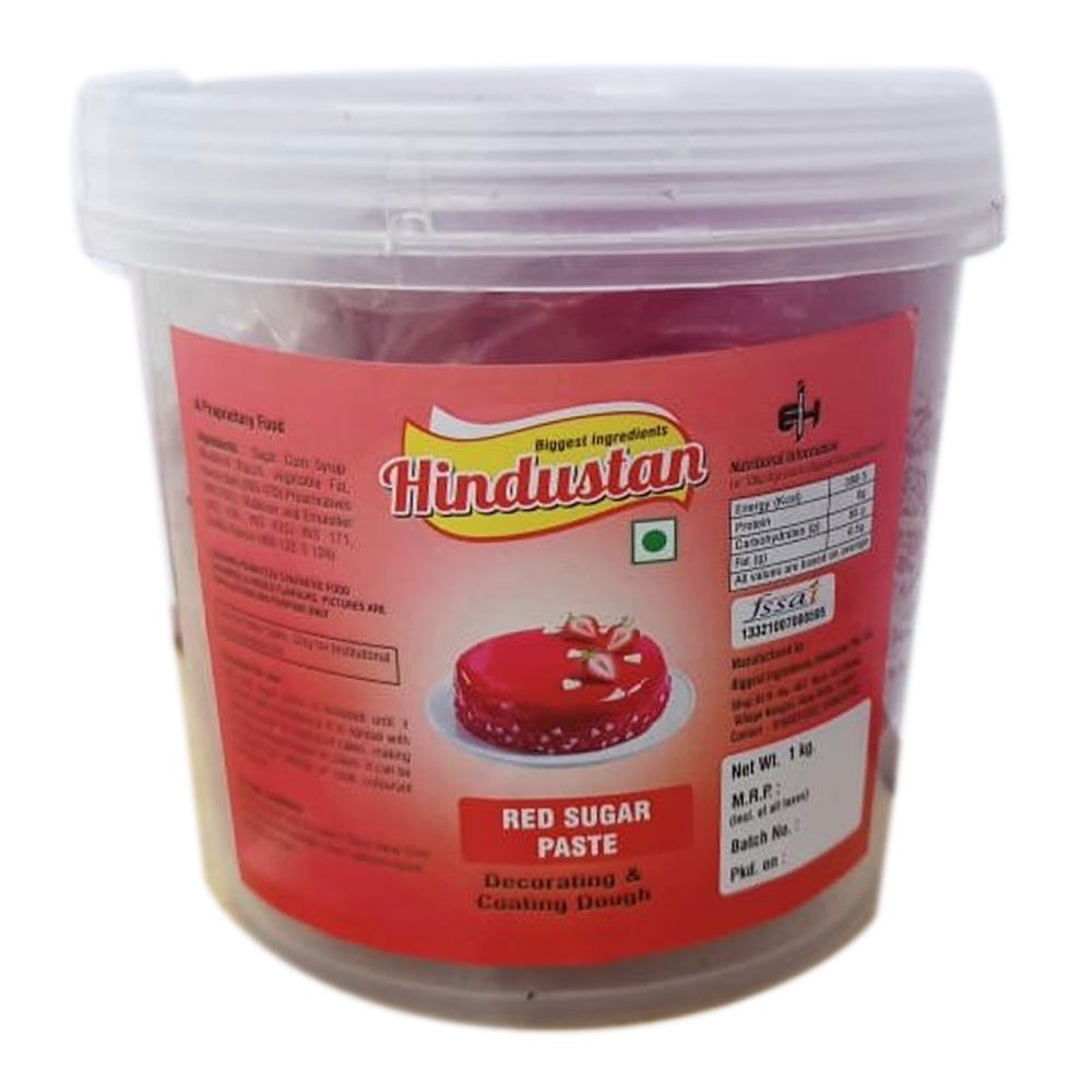 Hindustan Sweet Red Sugar Paste, For Bakery, Packaging Size: 1kg