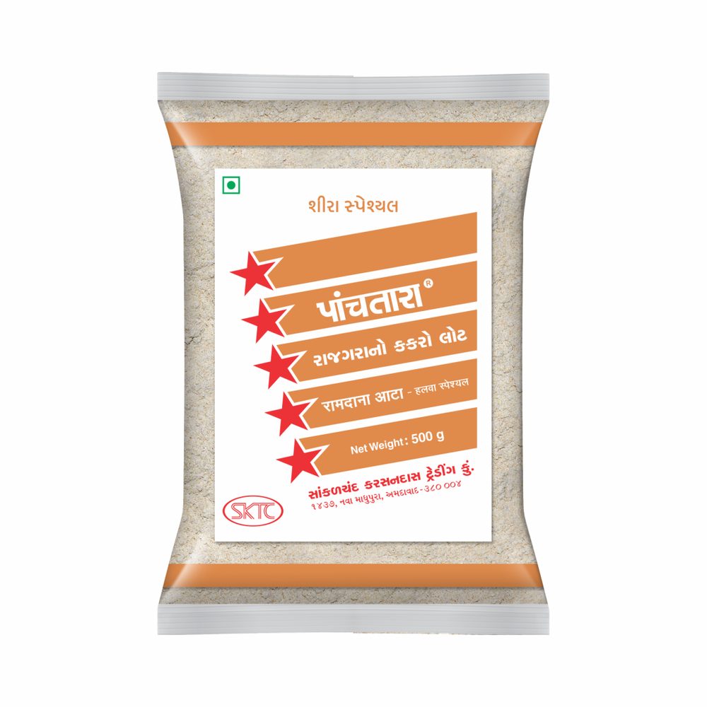 Indian Vegetarian Panchtara Ramdana Atta, 500 G, Packaging Type: Packet