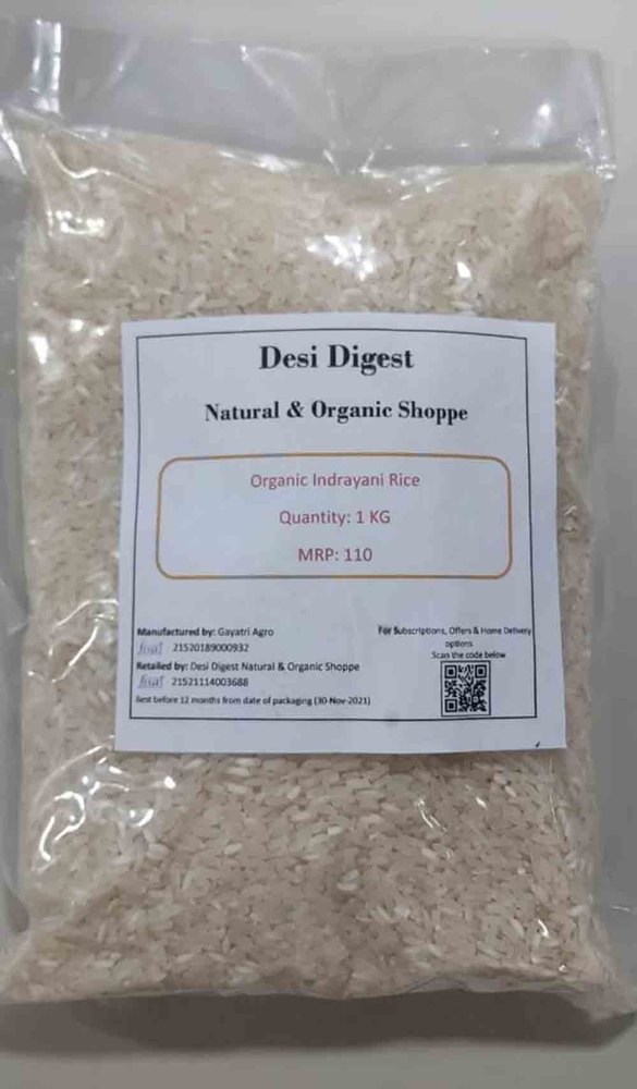 Organic Indrayani Rice, Packaging Type: Packet, Packaging Size: 1 Kg