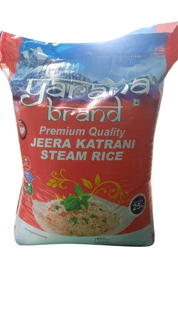 Yarana Brand Jeera Katarni Steam Rice, Packaging Size: 25 Kg, Packaging Type: PP Bag