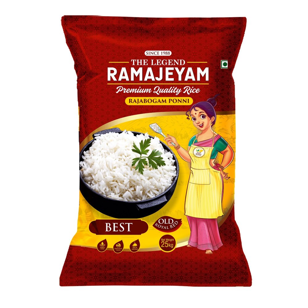 Golden Ramajeyam Best Jeera Ponni Boiled Rice, Fully Polished, Soft