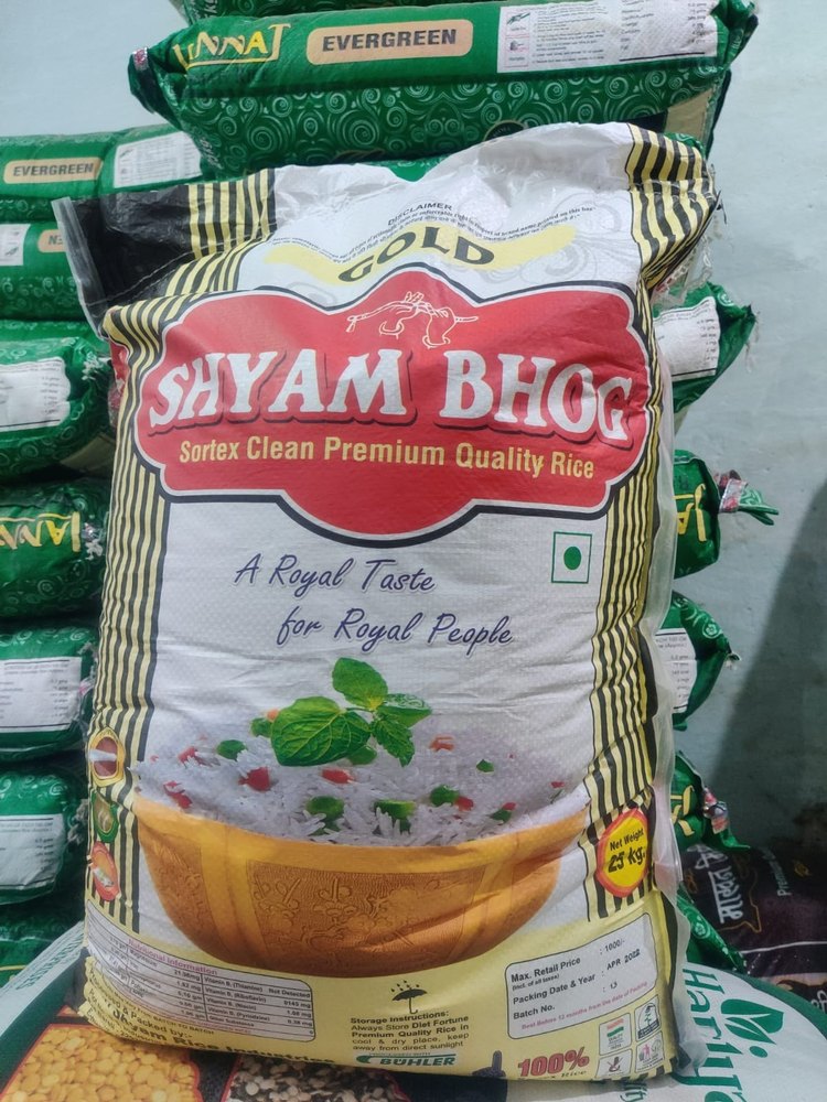 Shyam Bhog Sortex Clean Premium BPT Rice, Packaging Type: Sack Bag, 25 kg