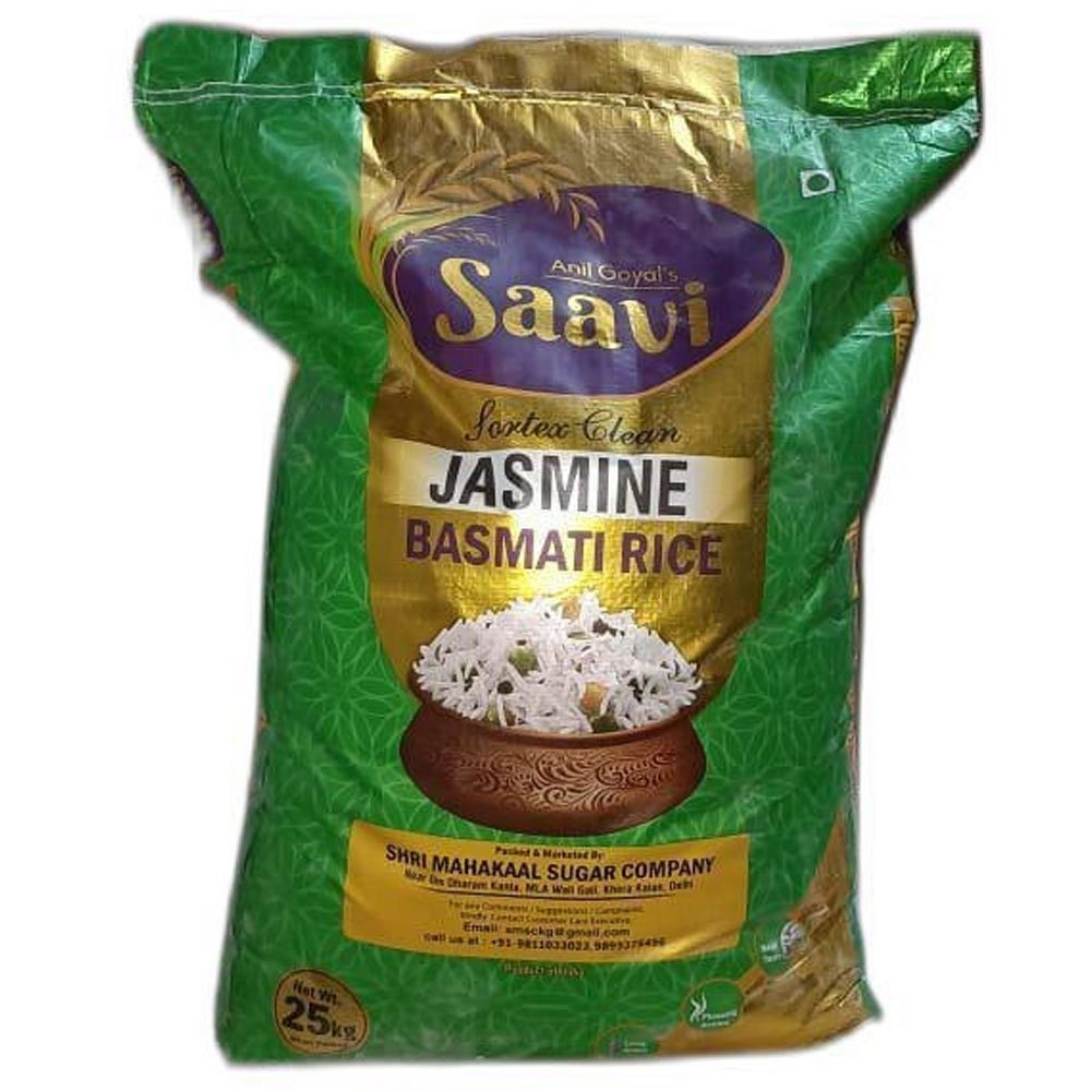 Saavi Jasmine Basmati Rice, 25 kg
