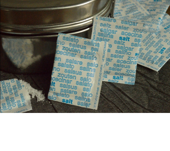 White Crystalline Iodized Salt Sachets, Size: Sachet Size 35mm*50mm