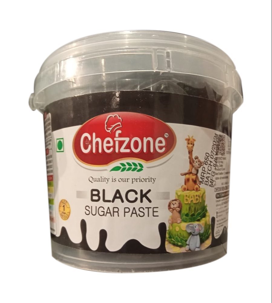 Chefzone Egg Less Black Cake Sugar Paste Fondant
