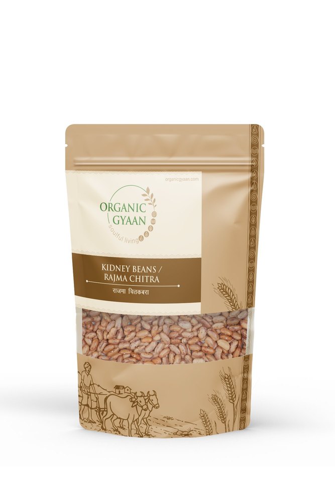Organic Gyaan Natural Kidney Beans Rajma Chitra, Packaging Size: 1 Kg