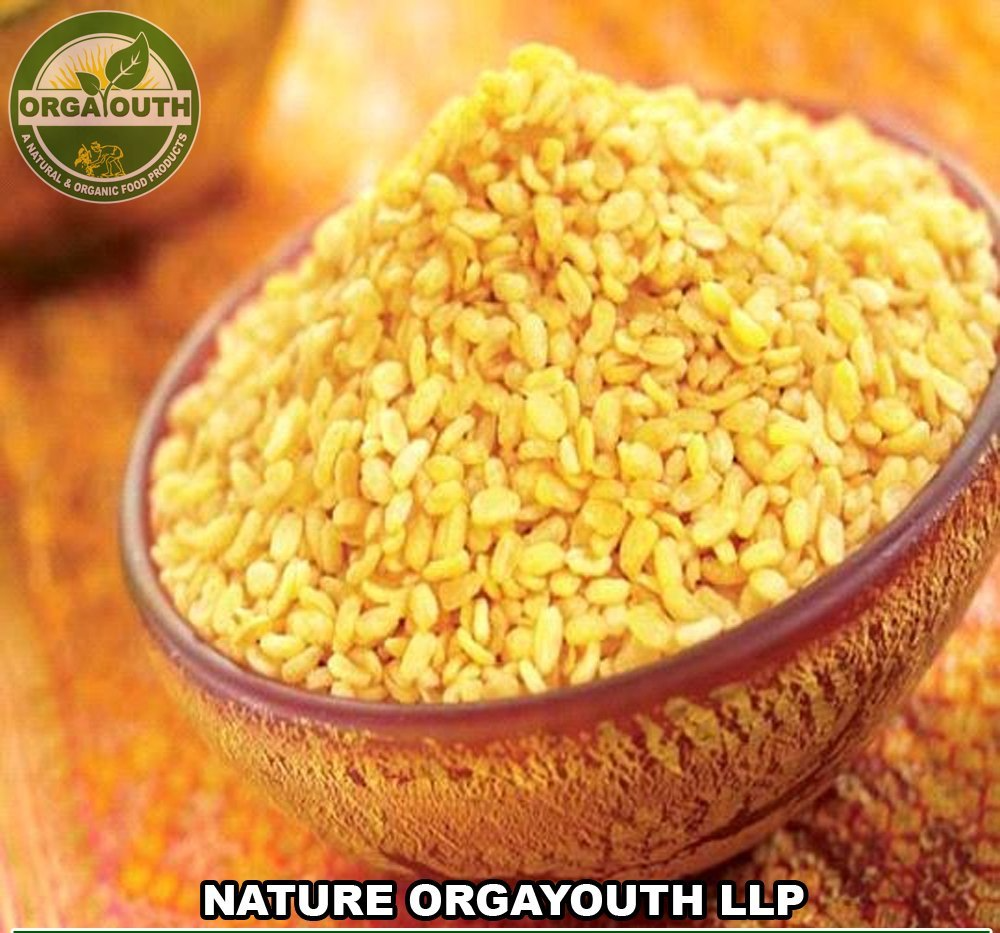 Organic Moong Mogar / Green Gram Split Dehusked (yellow), Pan India, Packaging Size: 50 Kg