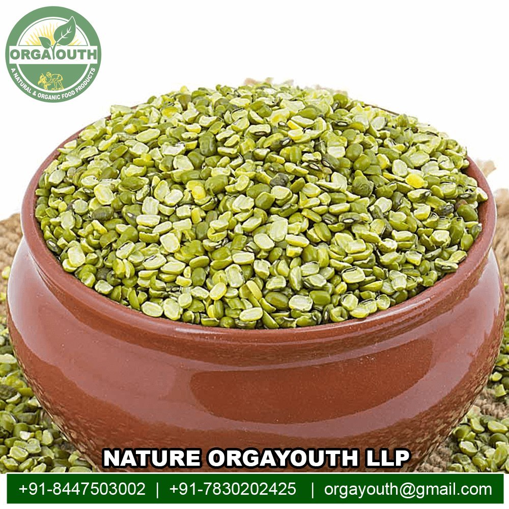 Organic Moong Chilka / Moong Dal / Green Gram Split, Pan India, Packaging Size: 50 Kg