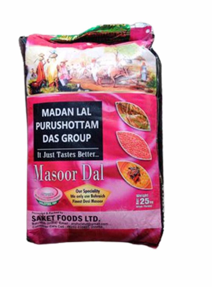 Indian 25kg Organic Masoor Dal, Bahraich, High in Protein