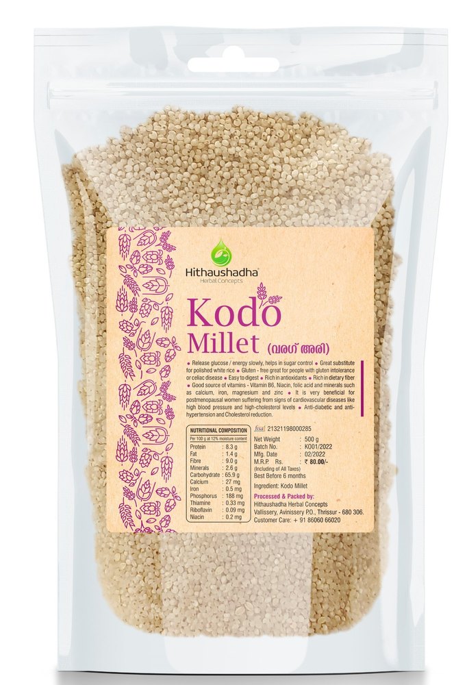 Brown Hithaushadha Kodo Millet, Packaging Size: 500gm, High in Protein