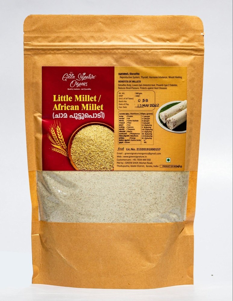 White Green Signature Organics Little Millet Powder, Packaging Size: 500gm
