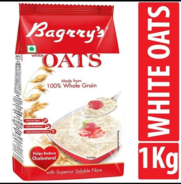 Bagrrys 1 Kg Bagrry White Oats, High in Protein