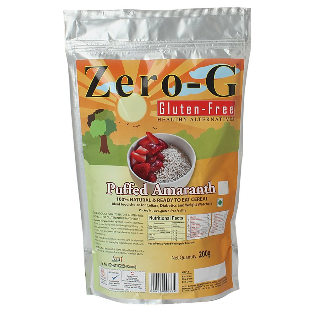 Zero-G Puffed Amaranth Ready To Eat Cereal, Packaging Type: Pouch