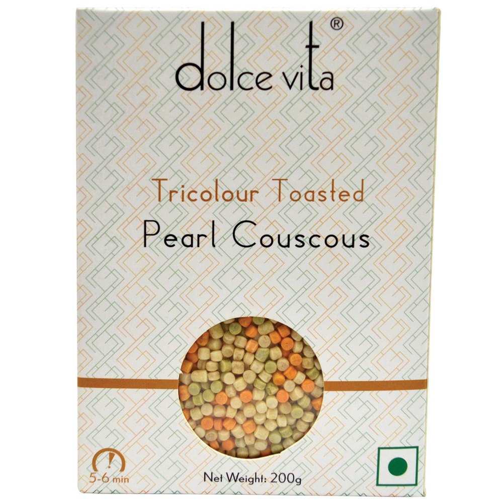 Dolce Vita Tri-color Toasted Pearl Couscous, 200g