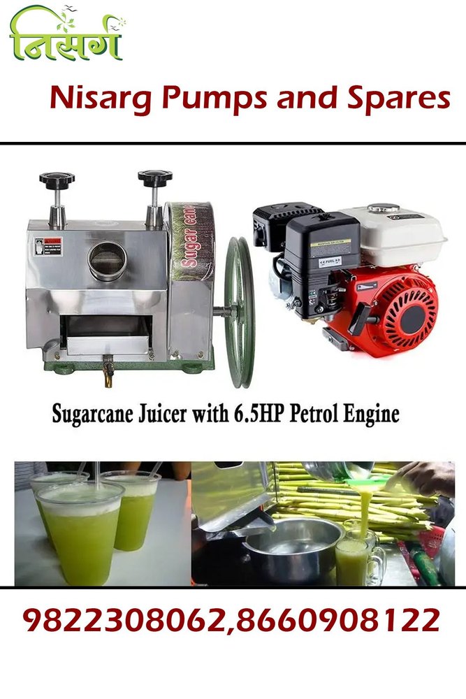 Sugar Plant Semi-Automatic Sugarcane Juice Machine With Petrol Engine, For Home/Commercial/Stall, Yield: 150 - 350 ml/kg