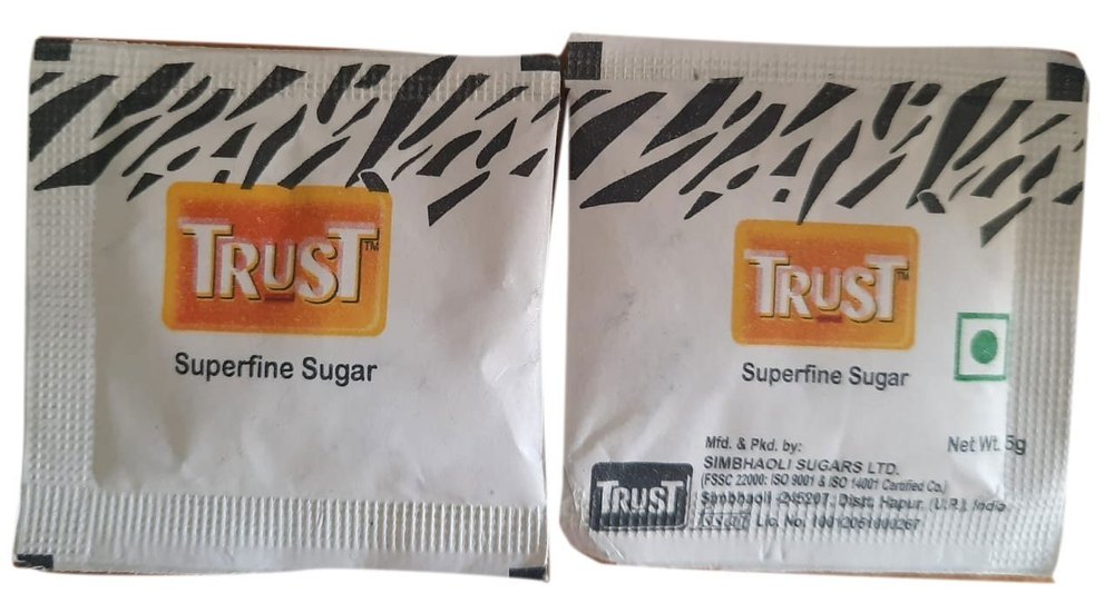 Trust Double-refined Sugar Sachet, For Restaurant, Size: 5 Grams