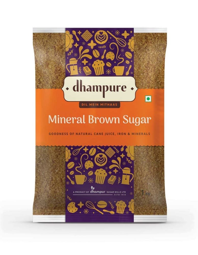 Aashirvad Packet DHAMPURE BROWN SUGAR, Crystal, Packaging Size: 1 kg