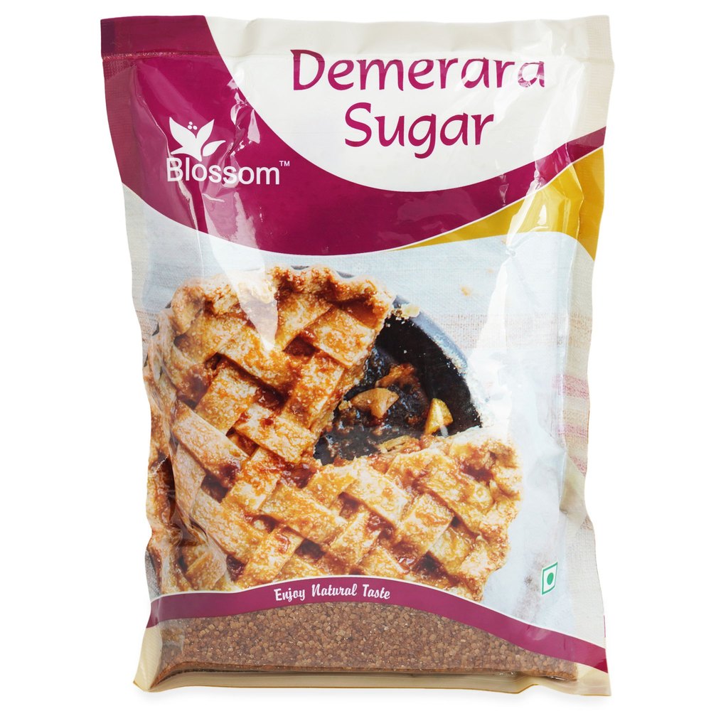 White Packet Blossom Demerara Sugar, Crystal, Packaging Size: 500 Gm