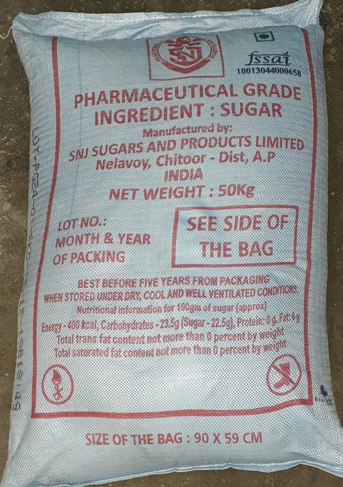 PHARMA GRADE SUGAR, 50Kg