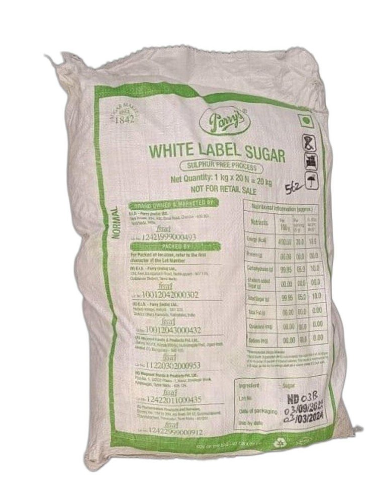 Natural Parrys White Label Sugar, Speciality: Organic, Packaging Size: 20 Kg